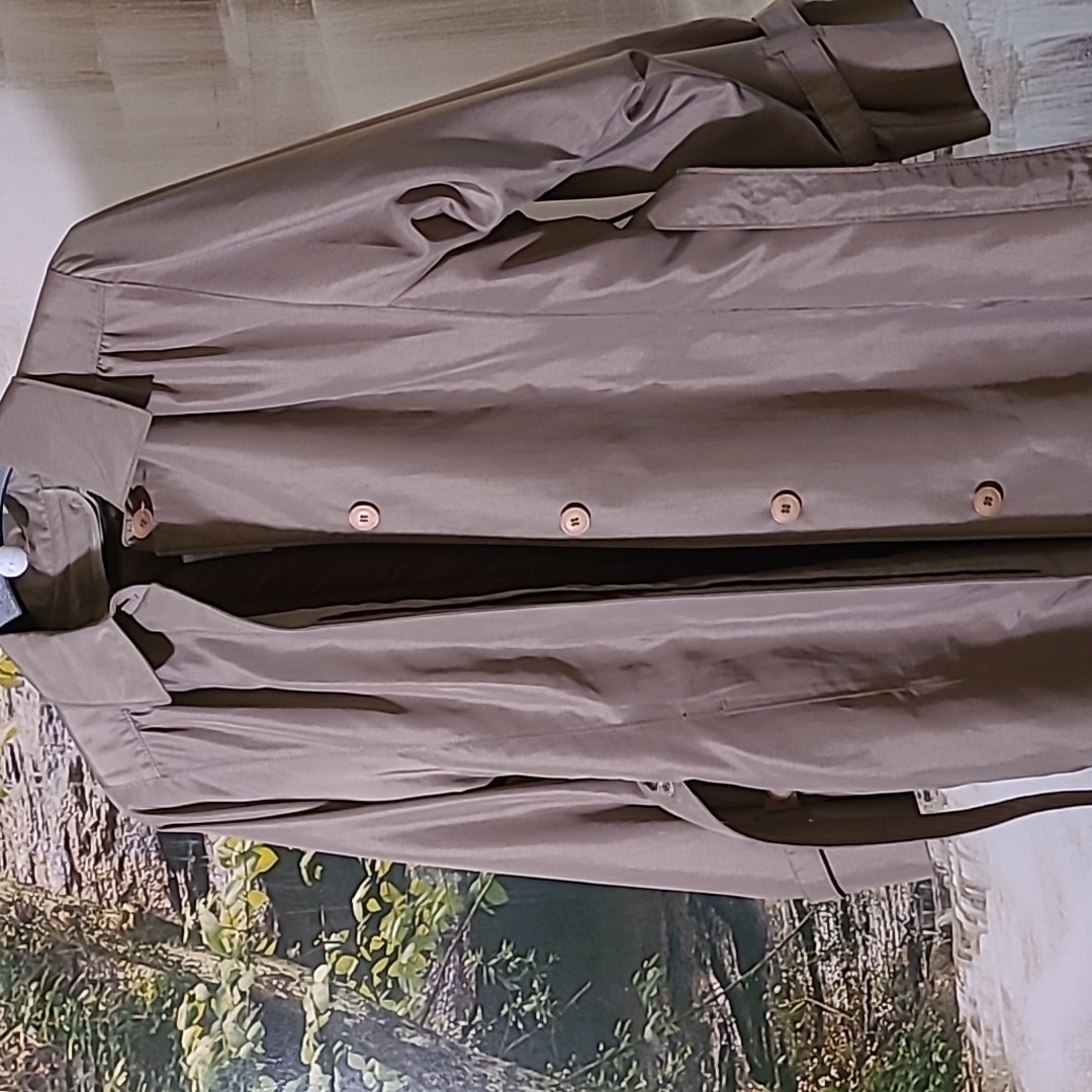 London Fog Womens 10 Petite Tan Button Up With Liner Long Trench Rain Coat — image 3 of 8